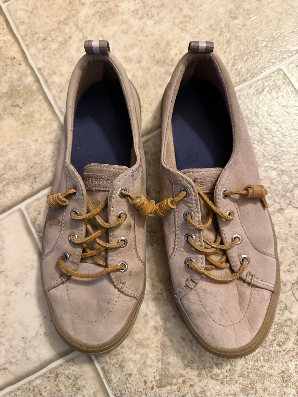 Sperry Women’s Lace-Up Sneakers — Light Taupe